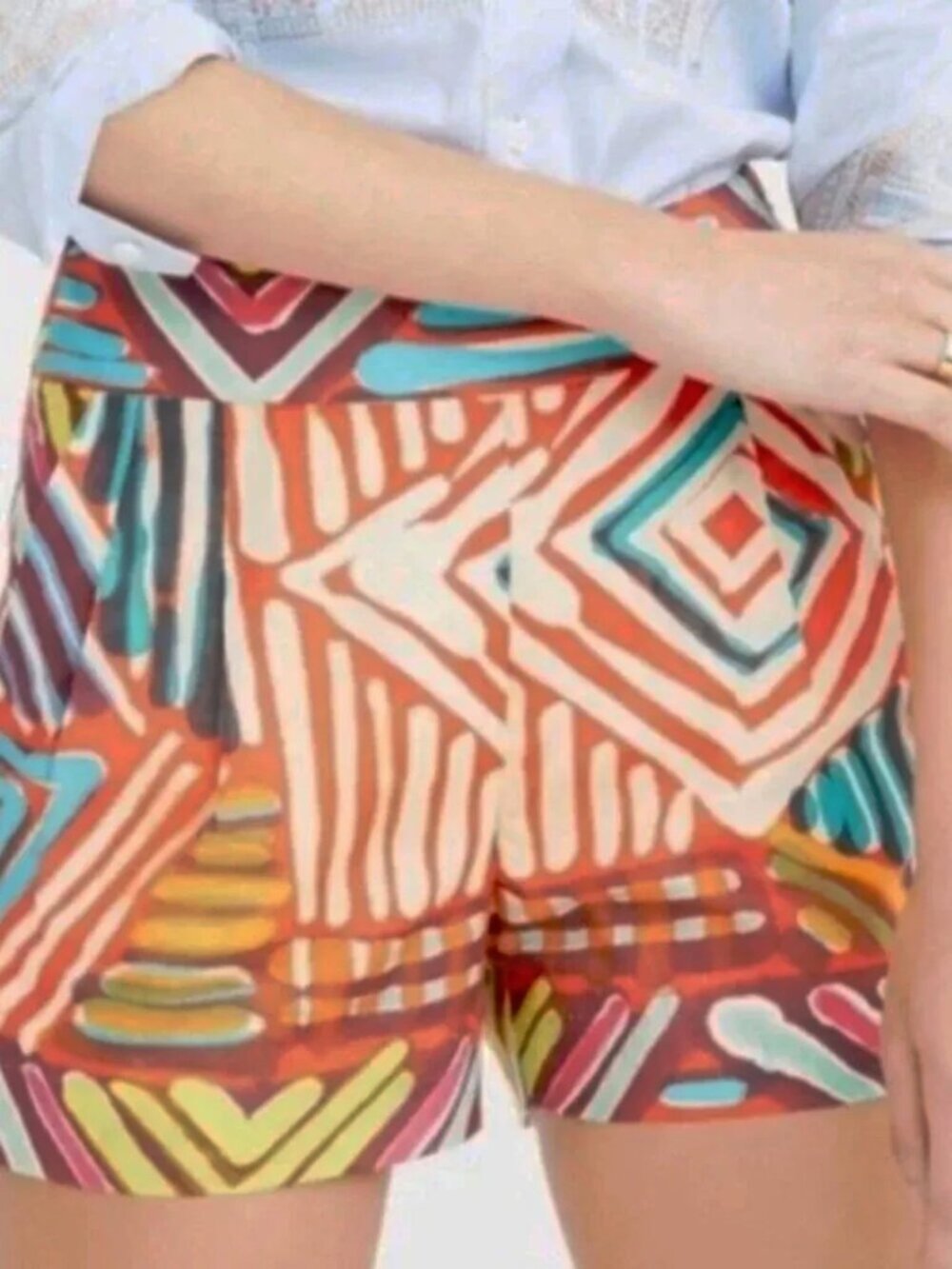 J. Crew Collection Geo Festival Tropical Color Shorts 12